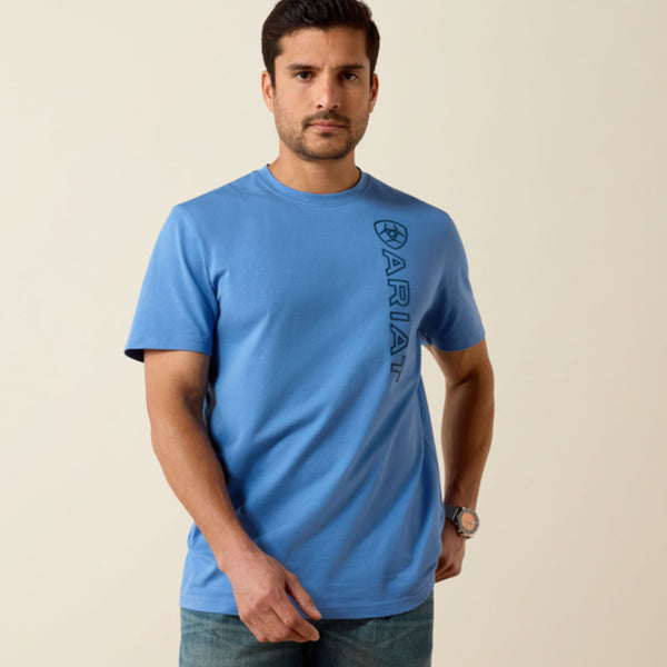 Ariat Mens Vertical Logo Tee - Riviera