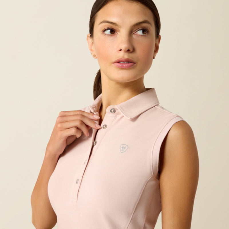Ariat Ladies Prix Sleeveless Polo - Sepia Rose