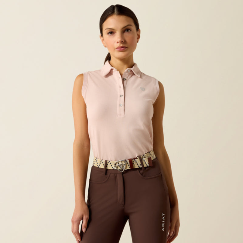 Ariat Ladies Prix Sleeveless Polo - Sepia Rose