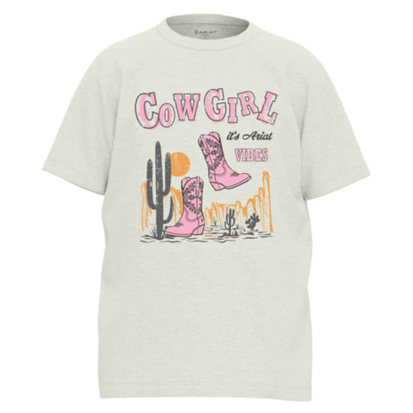 Ariat Girls Cowgirl Vibes Tee - Natural