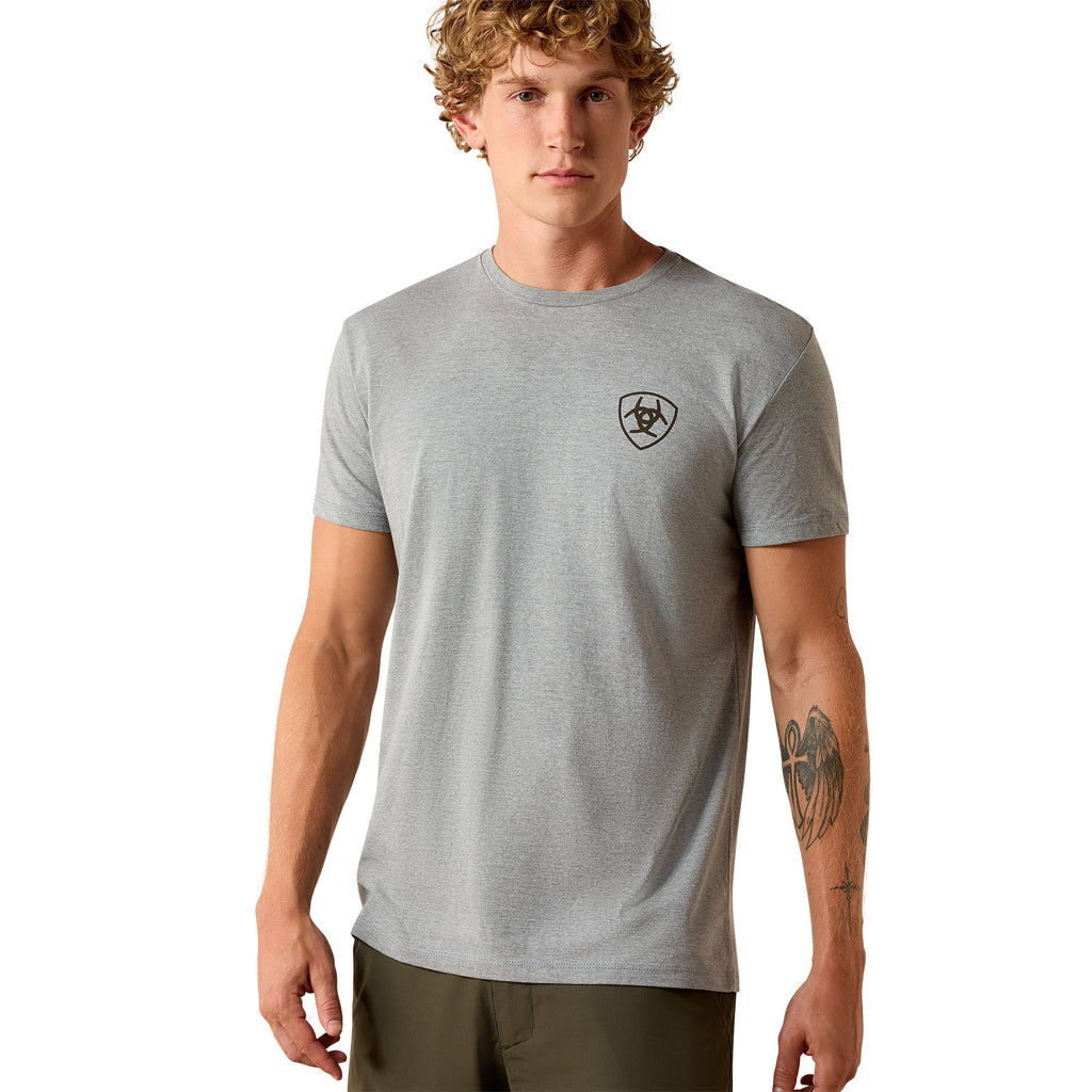 Ariat Mens Banner Badge T-Shirt - Ice Berg