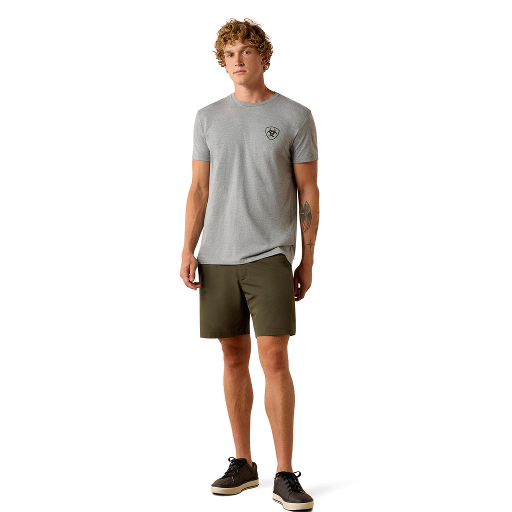 Ariat Mens Banner Badge T-Shirt - Ice Berg