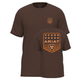 Ariat Mens Stripe Patriotic Badge Short Sleeve T-Shirt - Brown Heather