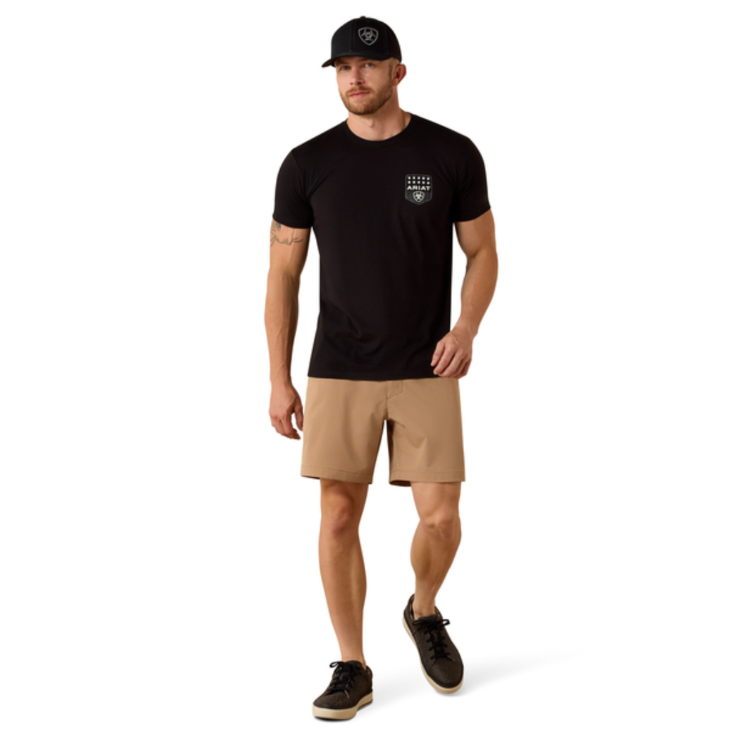 Ariat Mens Stripe Patriotic Badge T-Shirt - Black