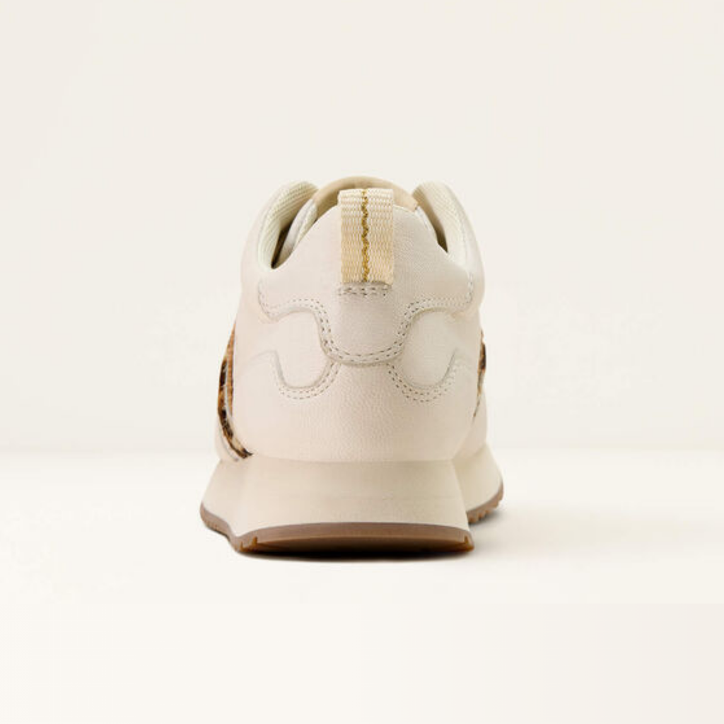 Ariat Ladies Ranch Runner - Bright Cream/Gilded Leopard Hair On