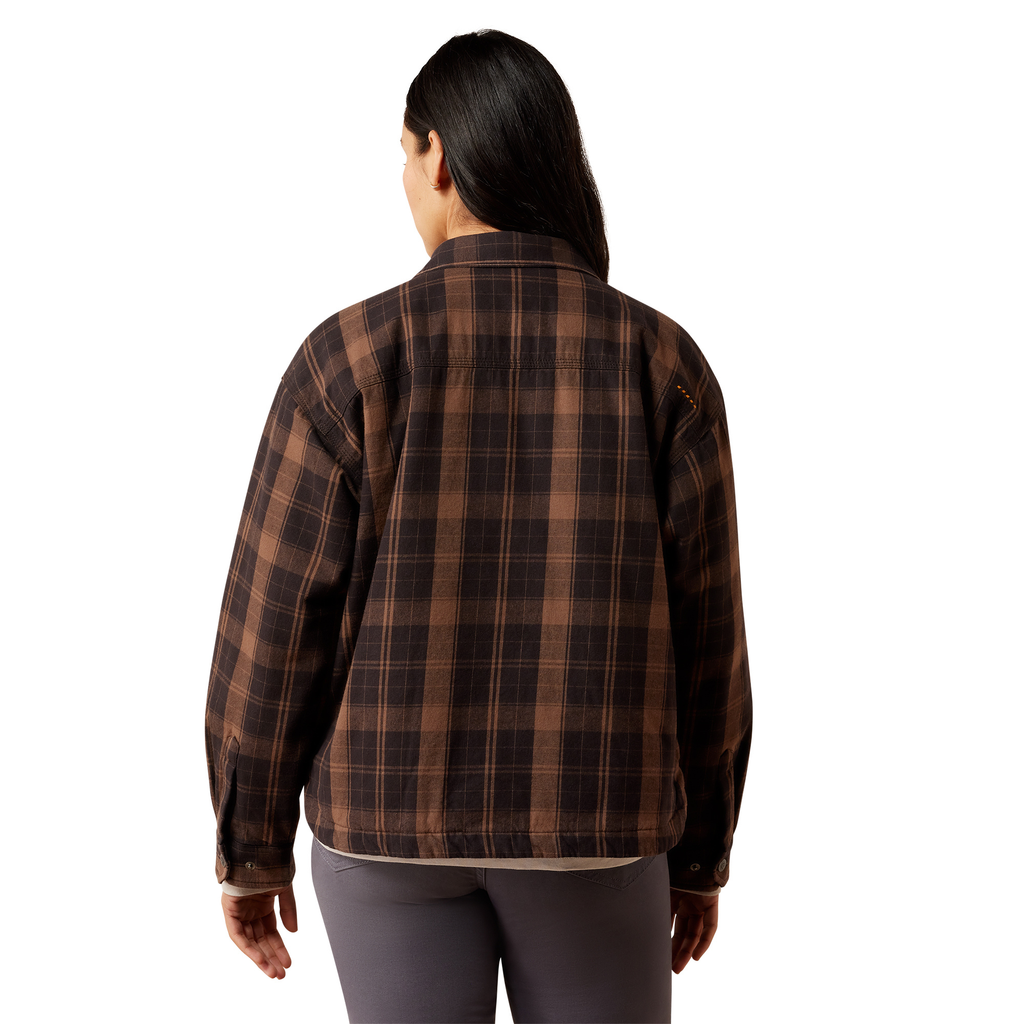 Ariat Ladies Rebar Flannel Insulated Shirt Jacket - Rain Drum