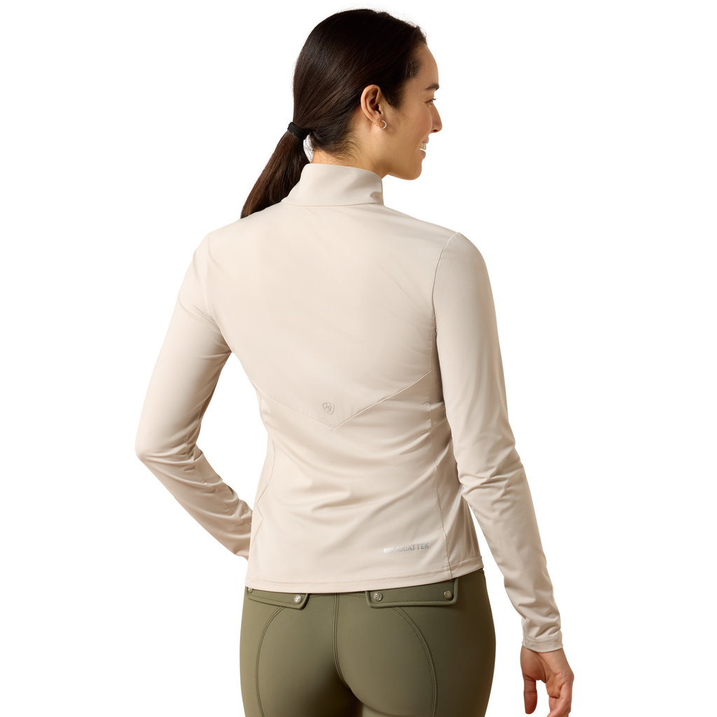 Ariat Ladies Lunaveil 1/2 Zip Baselayer - Chateau Grey