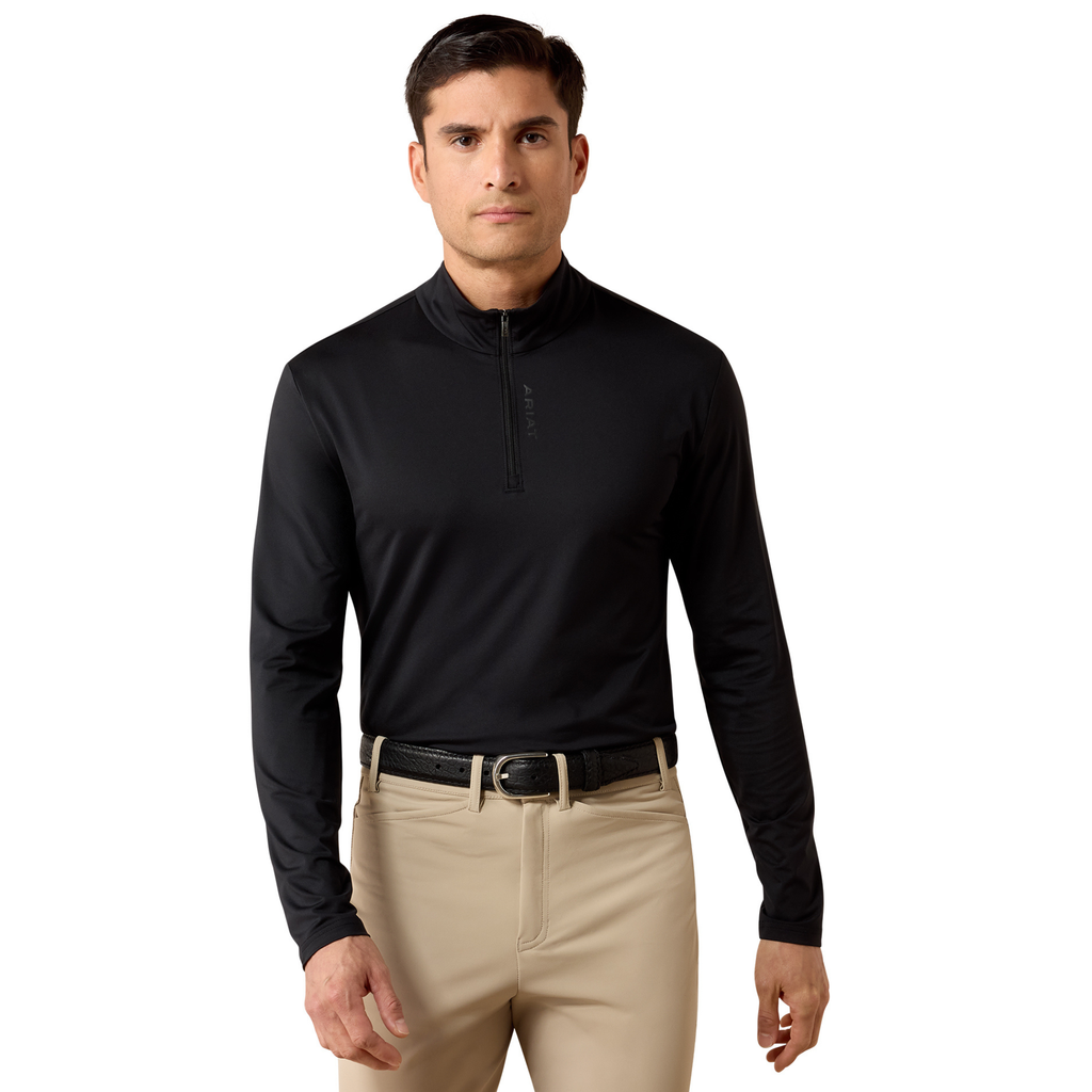 Ariat Mens Lunaveil 1/4 Zip Baselayer - Black