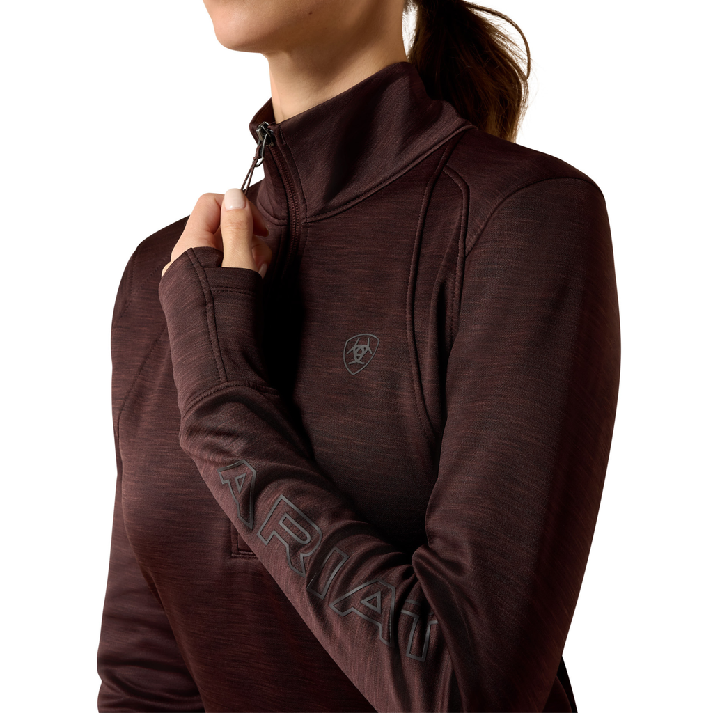 Ariat Ladies Team EQ 1/2 Zip Pull Over - Chocolate Plum