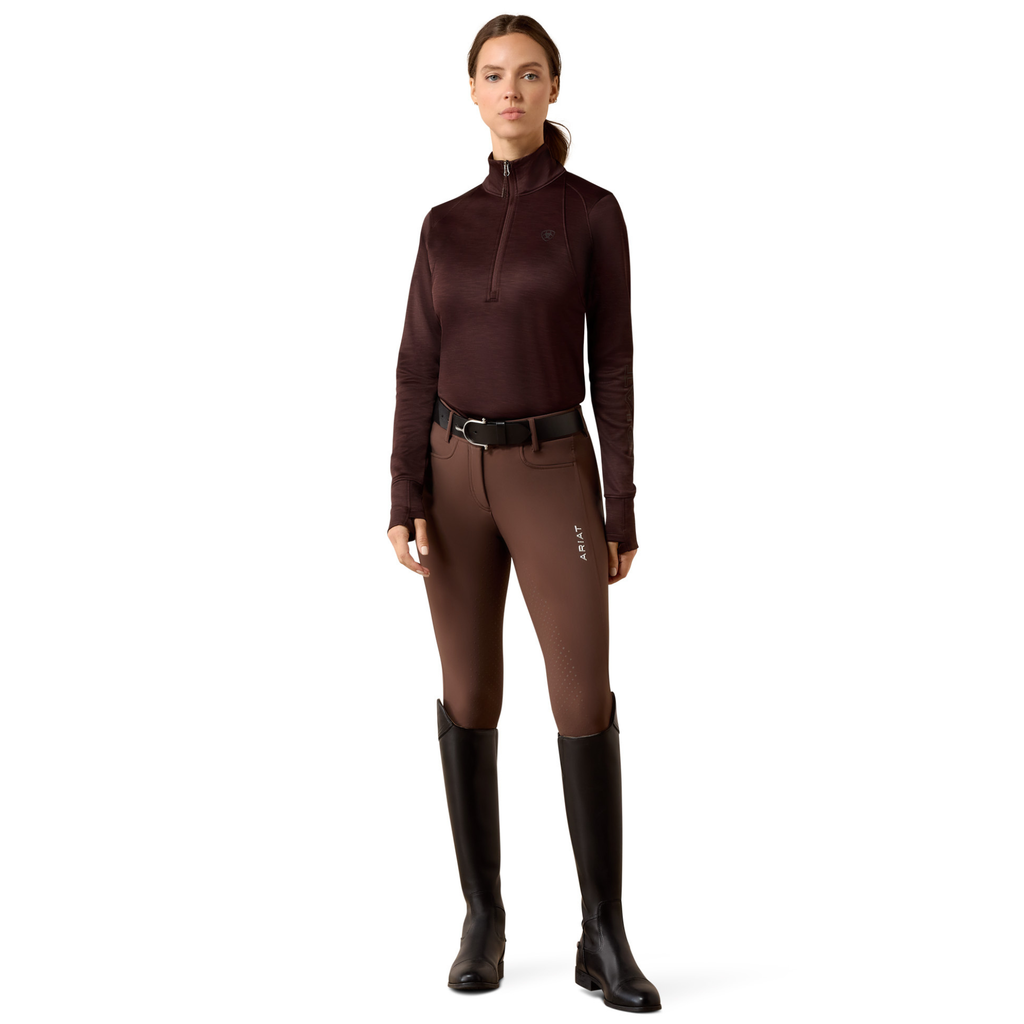 Ariat Ladies Team EQ 1/2 Zip Pull Over - Chocolate Plum