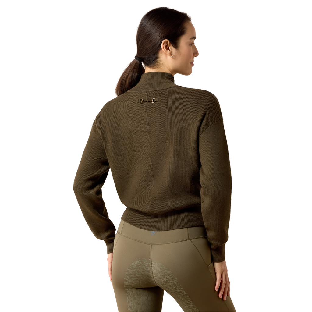 Ariat Ladies Foxleigh 1/2 Zip Sweater - Earth