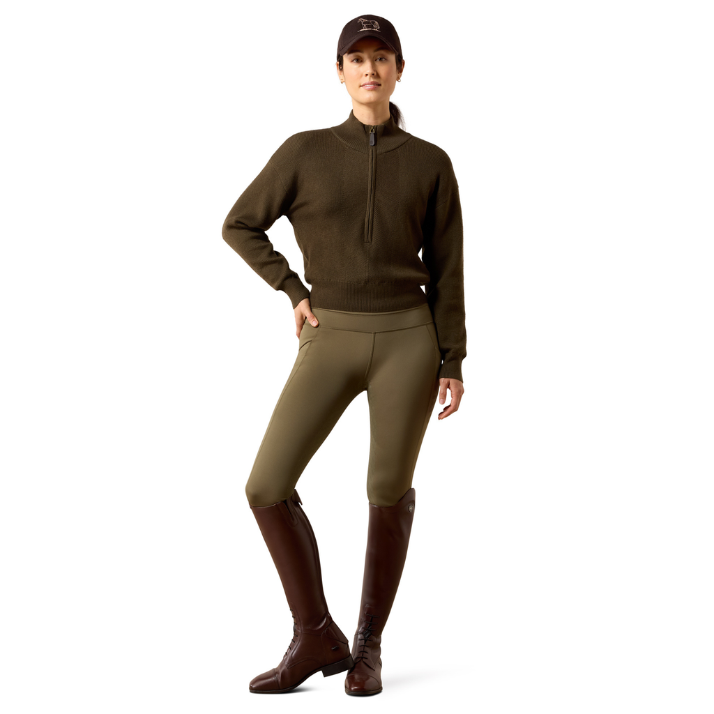 Ariat Ladies Foxleigh 1/2 Zip Sweater - Earth