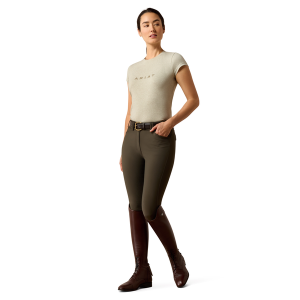 Ariat Ladies Tri Factor Frost 2.0 Full Seat Breeches - Earth