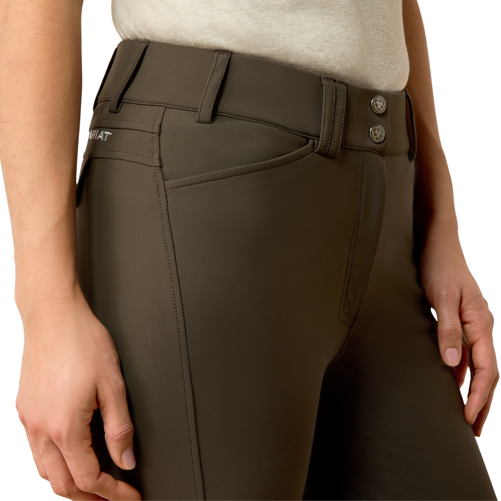 Ariat Ladies Tri Factor Frost 2.0 Full Seat Breeches - Earth