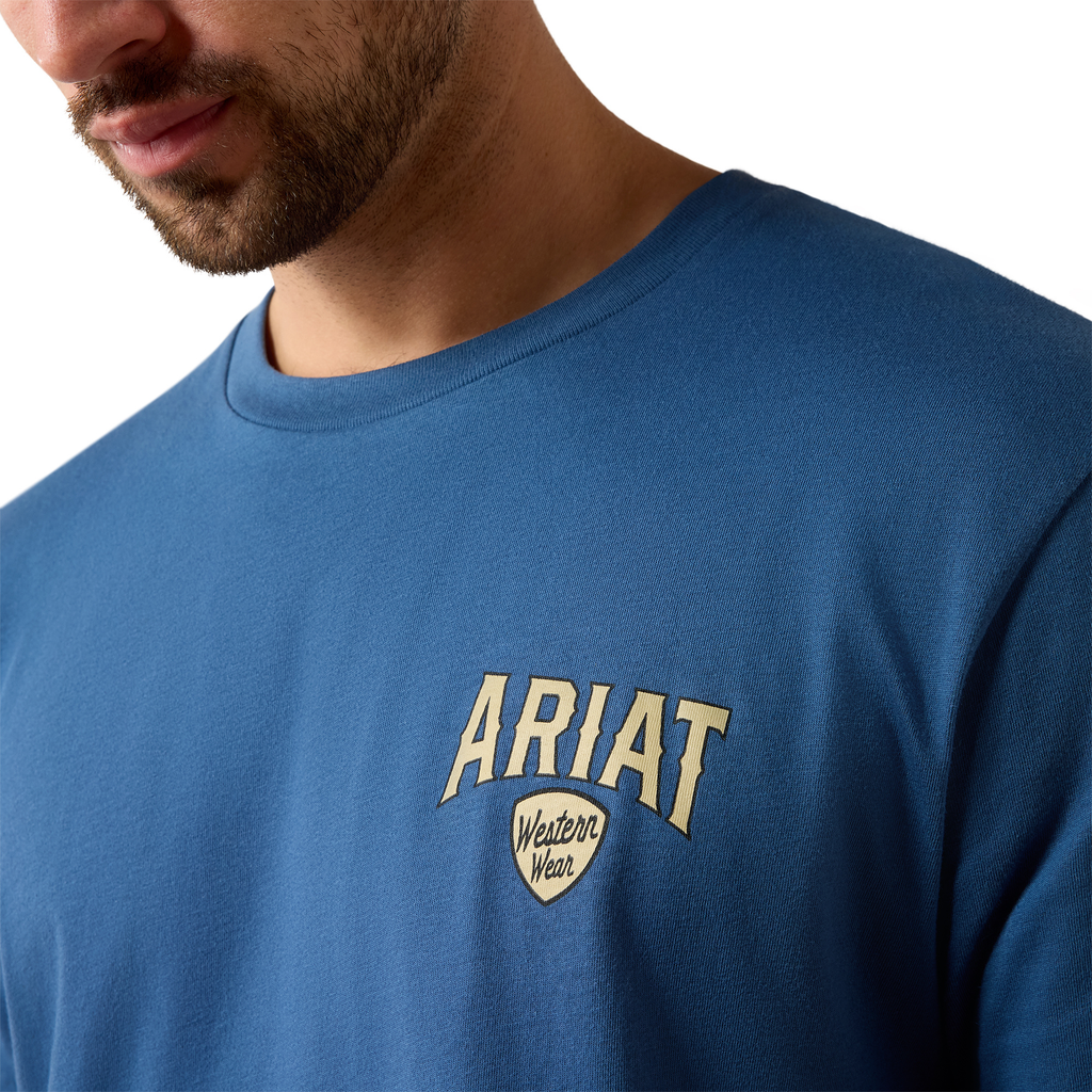 Ariat Mens Lone LongHorn T-Shirt - Grisalle