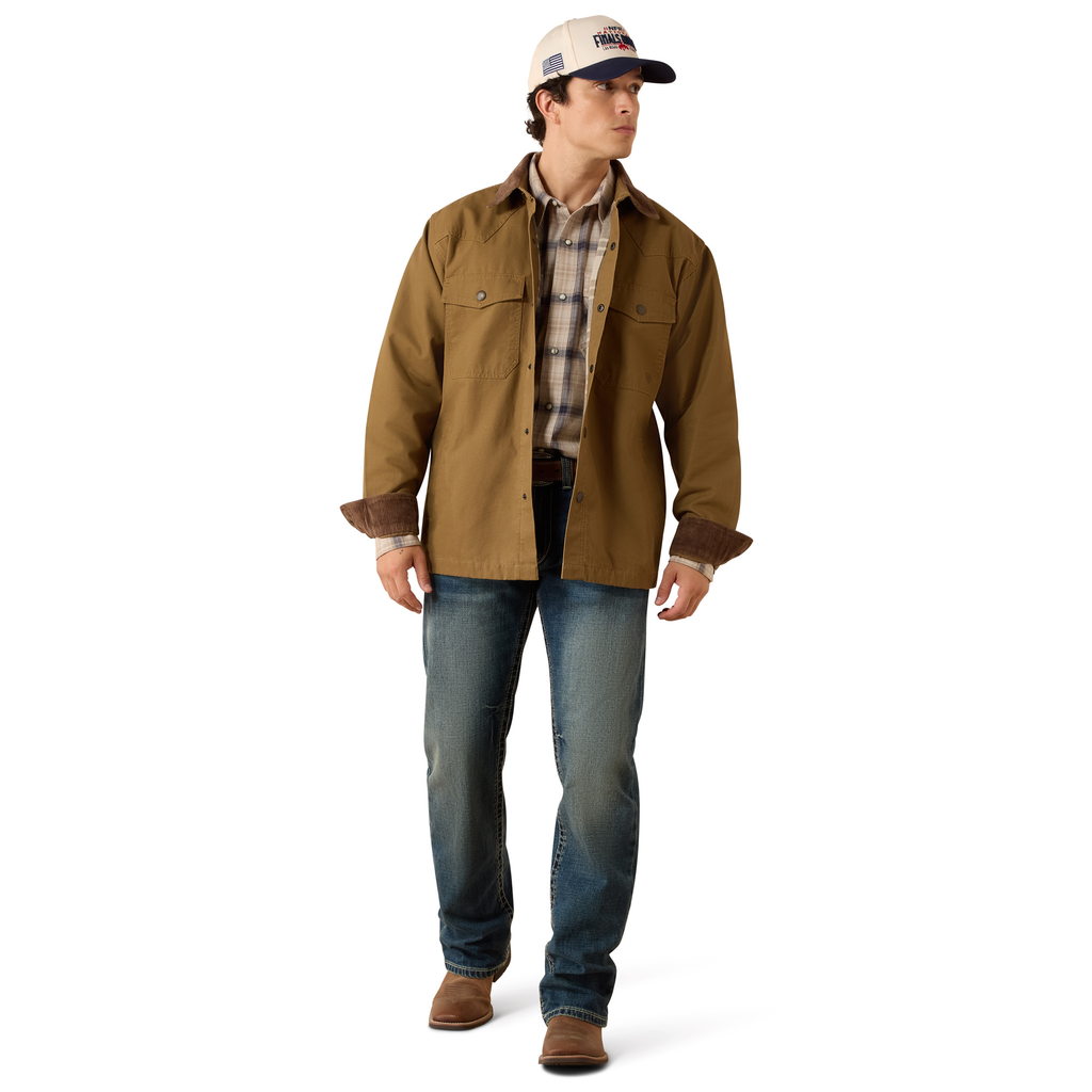 Ariat Mens Retro Canvas Shirt Jacket - Kangaroo