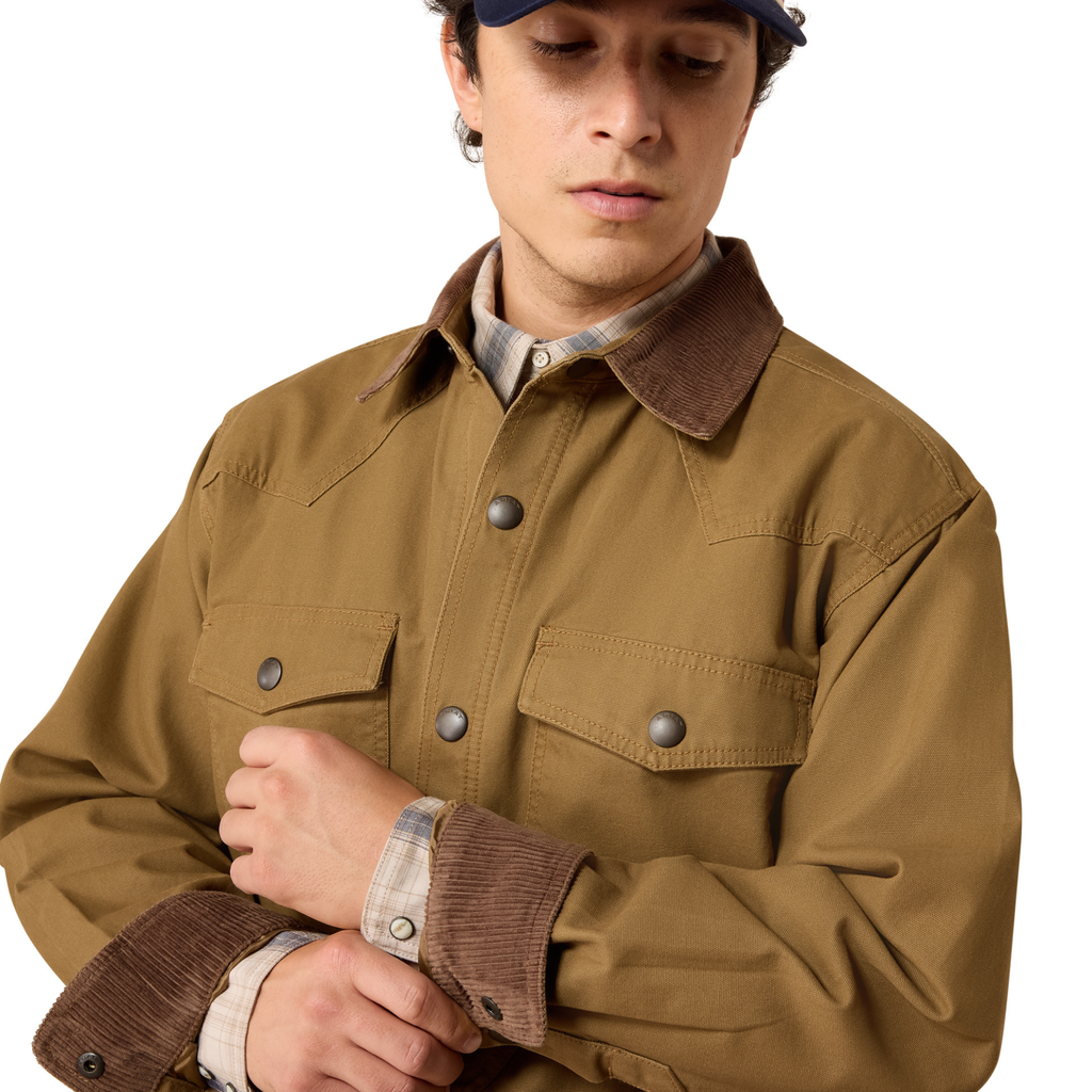 Ariat Mens Retro Canvas Shirt Jacket - Kangaroo