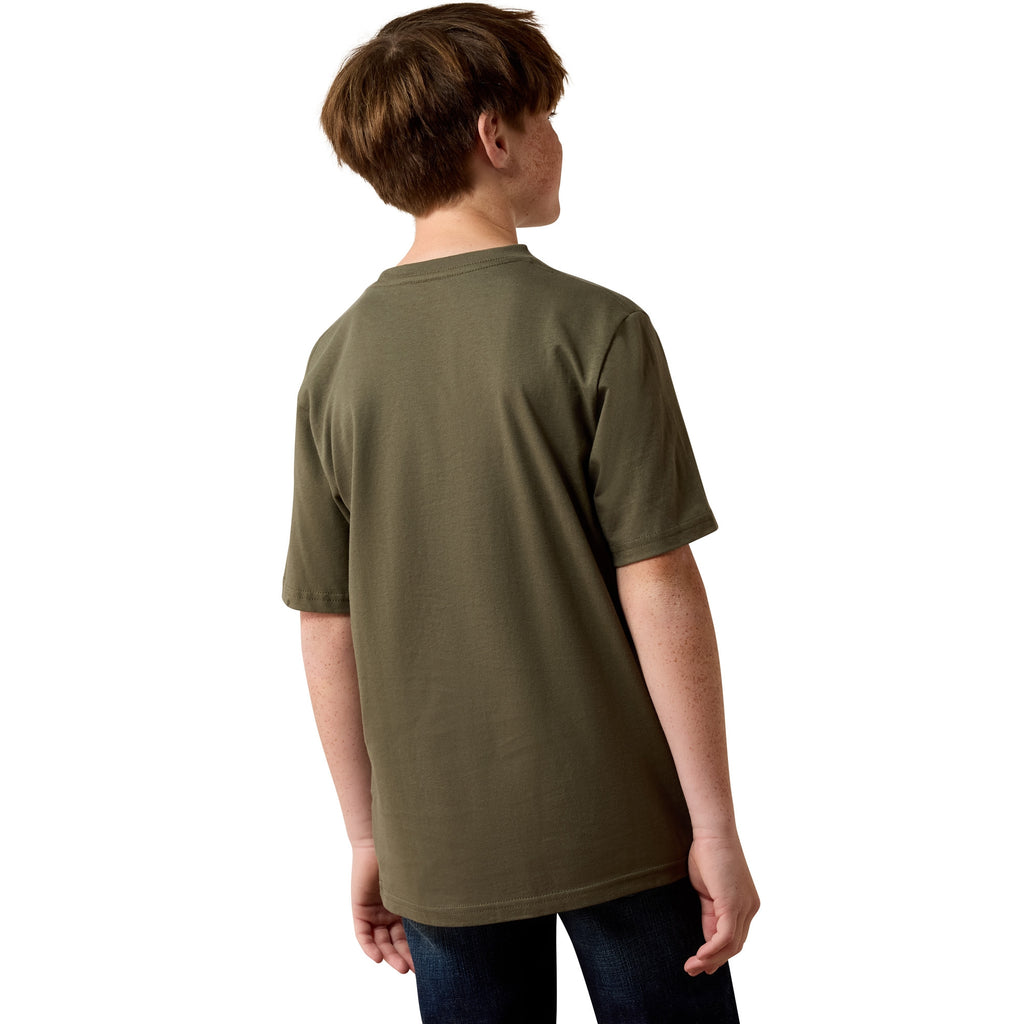 Ariat Boys Wild Creek Camo T-Shirt - Army Green