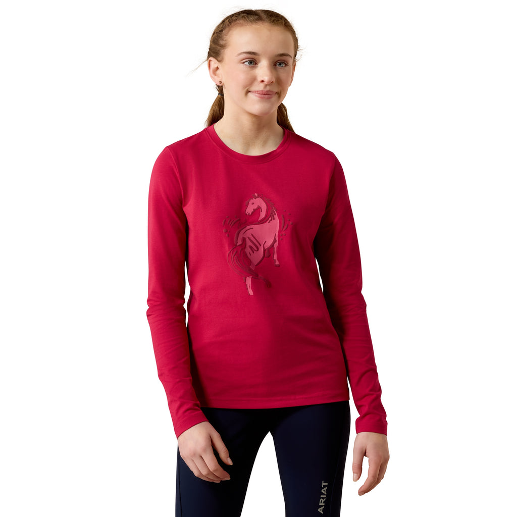 Ariat Youth Swish Long Sleeve T-Shirt - Granita