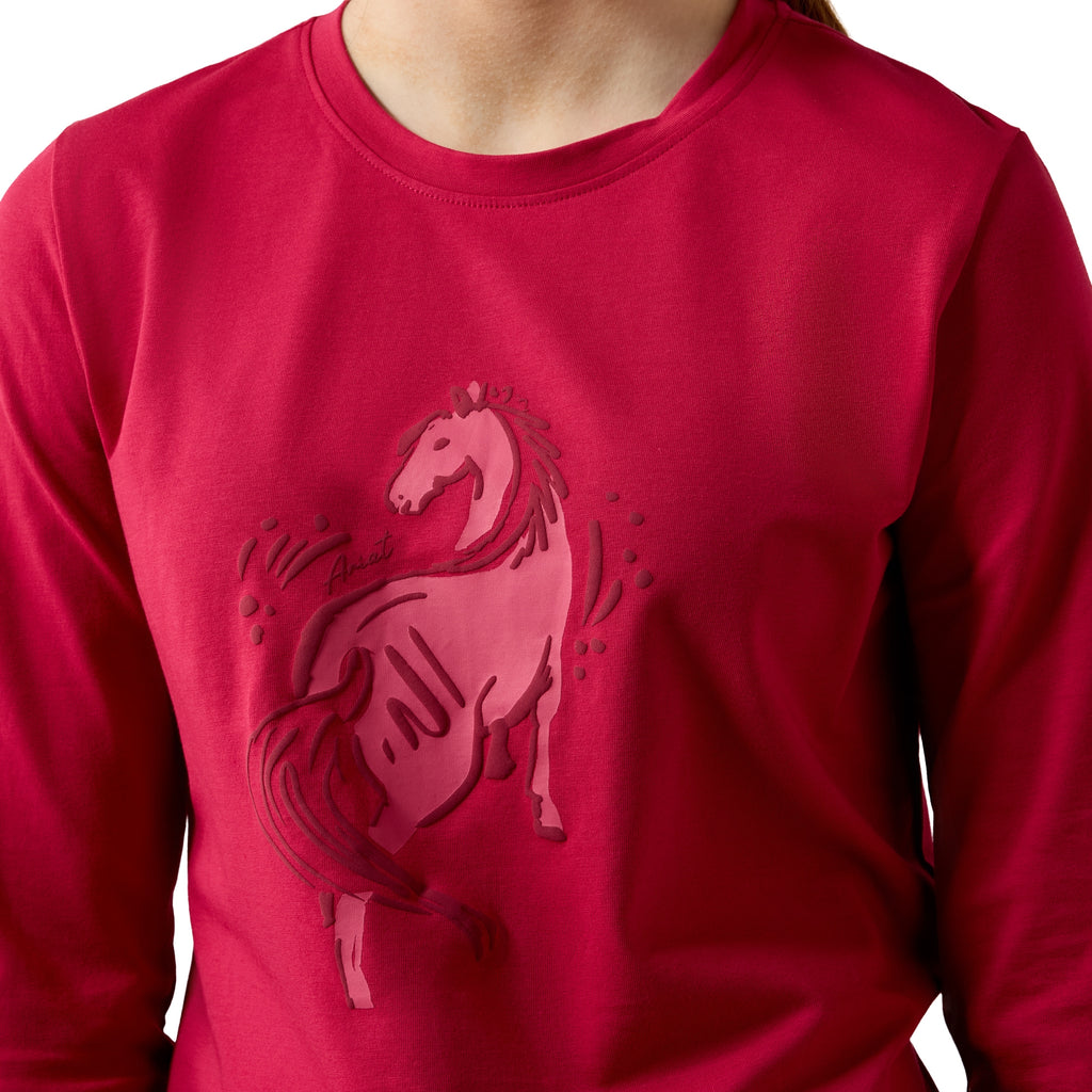 Ariat Youth Swish Long Sleeve T-Shirt - Granita