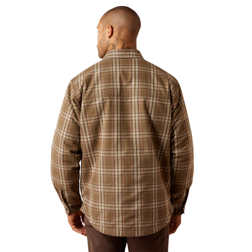 Ariat Mens Rebar Flannel Insulate Shirt Jacket - Canteen