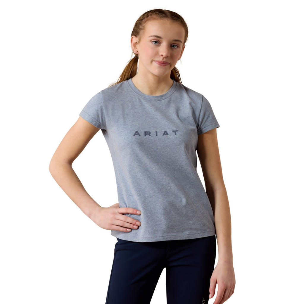 Ariat Youth The Logo Short Sleeve T-Shirt - Blue Grey Heather