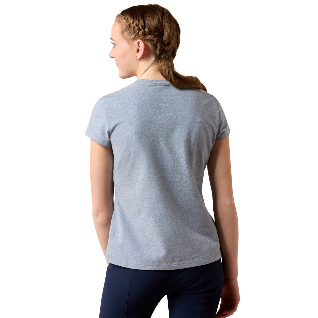 Ariat Youth The Logo Short Sleeve T-Shirt - Blue Grey Heather