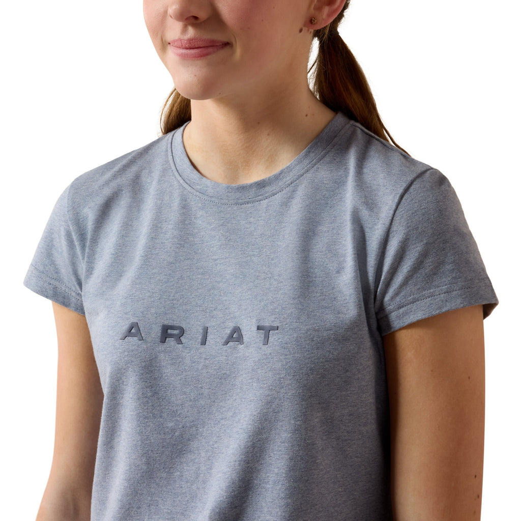 Ariat Youth The Logo Short Sleeve T-Shirt - Blue Grey Heather