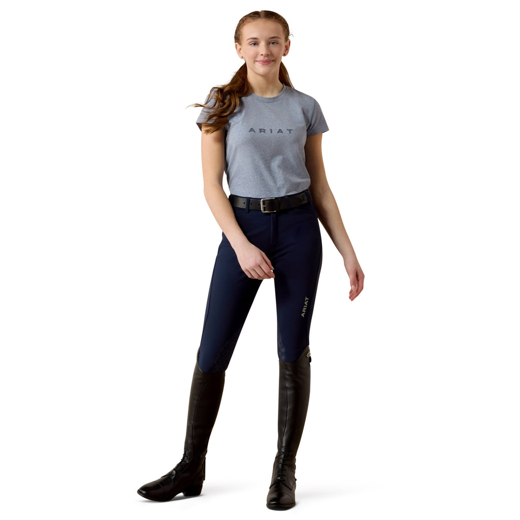 Ariat Youth The Logo Short Sleeve T-Shirt - Blue Grey Heather