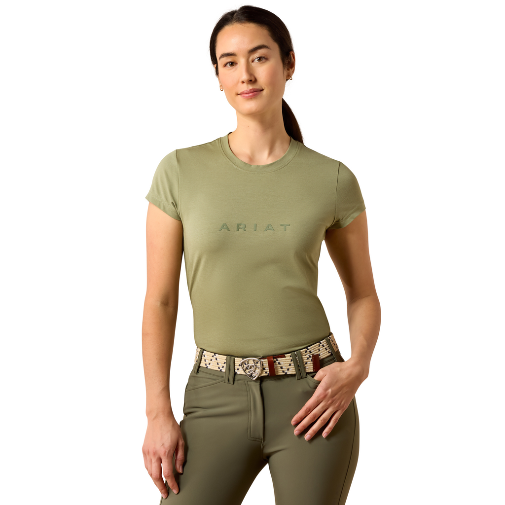 Ariat Ladies The Logo T-Shirt - Oil Green