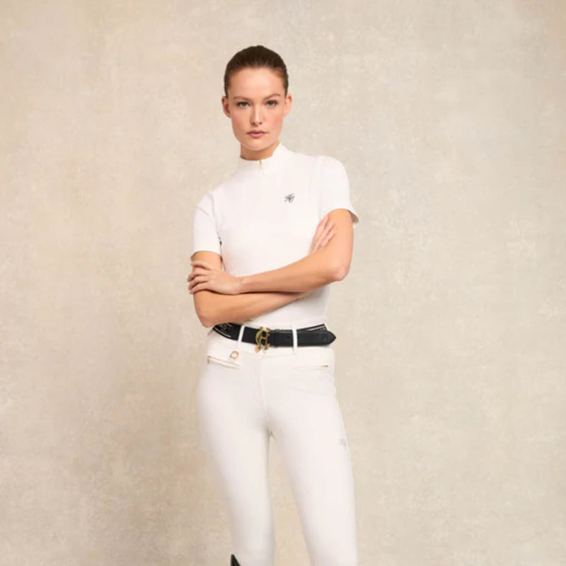 Holland Cooper Burghley Short Sleeve Base Layer - White
