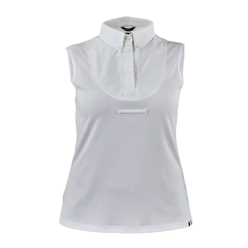 Aubrion Ladies Sleeveless Tie Shirt - White