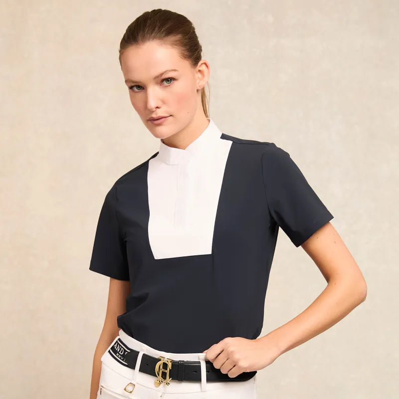 Holland Cooper Gatcombe Short Sleeve Showshirt - Ink Navy