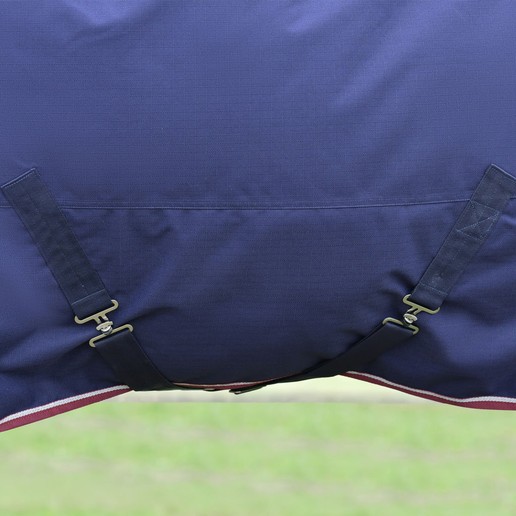 Weatherbeeta Comfitec Essential Turnout Detacha-A-Neck 220g - Navy/Burgundy