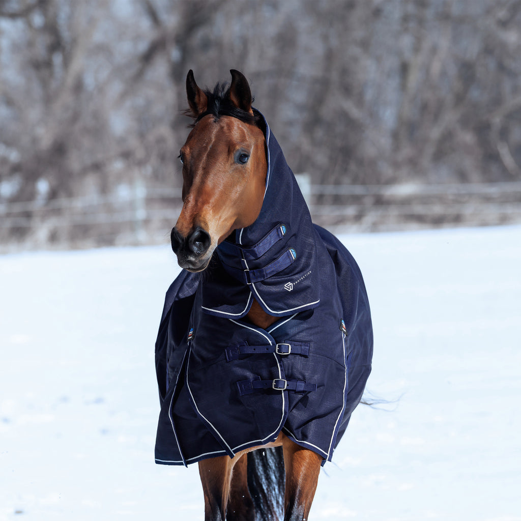 Weatherbeeta Comfitec Prelim Turnout Combo 220g - Navy/ Embossed Plaid