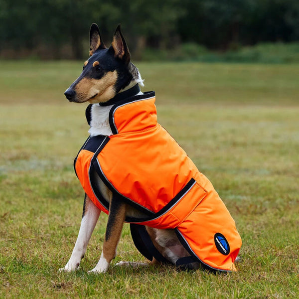 WeatherBeeta ComFiTec Reflective 300D Deluxe Showerproof Dog Coat - Orange