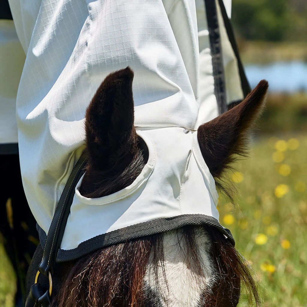 Weatherbeeta Comfitec Sweet Itch Shield Fly Rug Sheet Combo - White/Charcoal