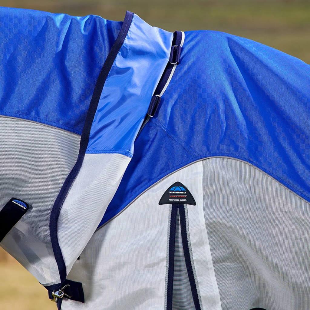 Weatherbeeta Comfitec Duo Shield Detach-A-Neck - Blue/Silver