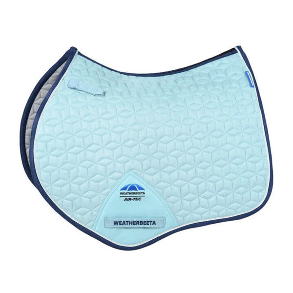 Weatherbeeta Suede Elite Air-Tec Jump Shaped Saddle Pad - Baby Blue