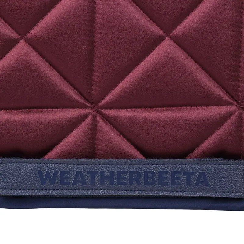 WeatherBeeta Satin Luxe Air-Tec Quilted Dressage Saddle Pad - Burgundy Burgundy