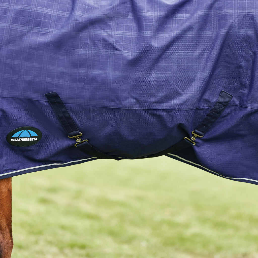 Weatherbeeta Comfitec Prelim Turnout Combo 100g - Navy/Embossed Plaid