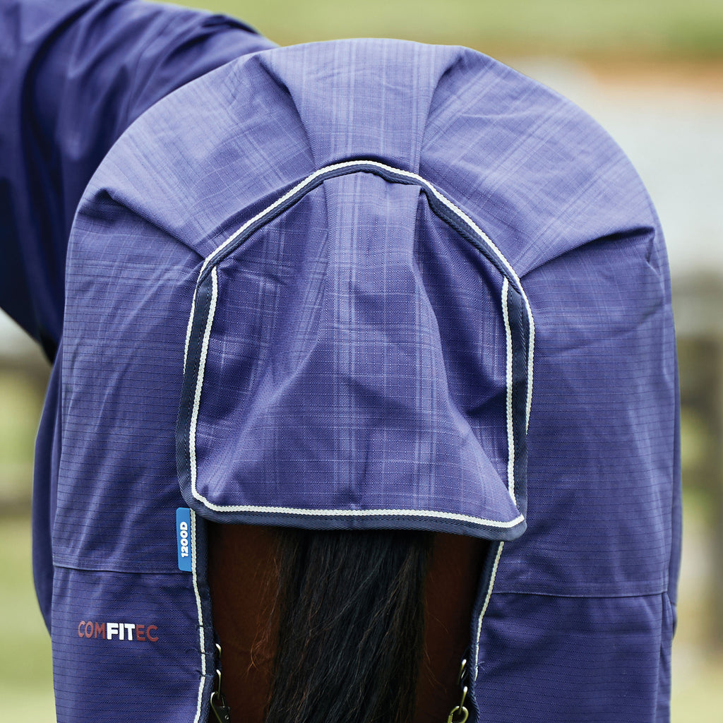 Weatherbeeta Comfitec Prelim Turnout Combo 100g - Navy/Embossed Plaid