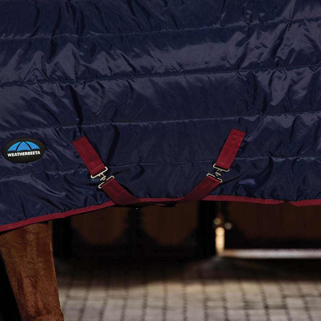 Weathebeeta Stable Rug 100g - Navy/Burgundy