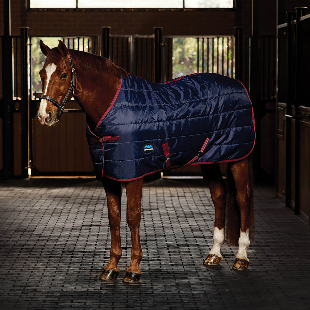 Weathebeeta Stable Rug 100g - Navy/Burgundy
