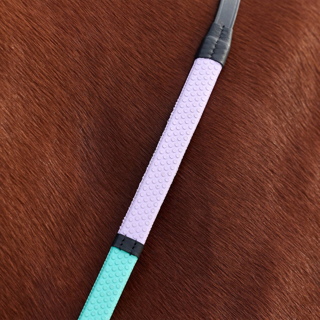 Dublin Pastel Rainbow Reins - Black/Multi