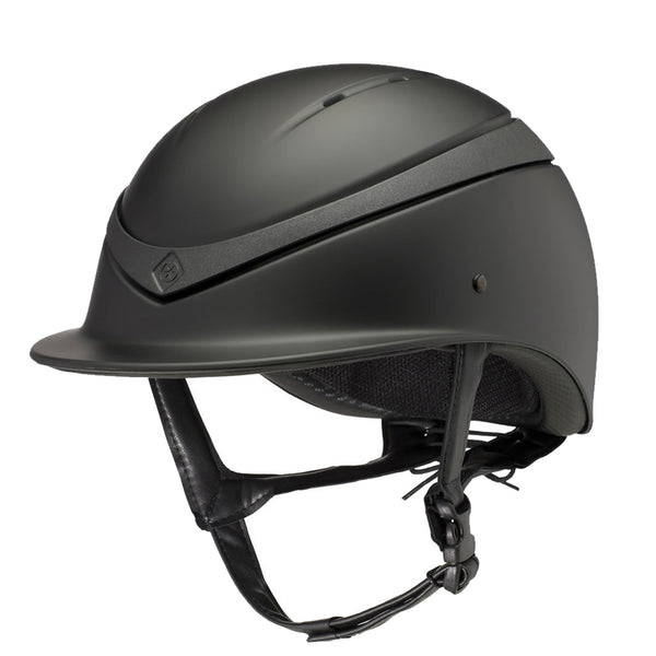 Charles Owen Luna Round Peaked Shell - Black Matte/Black Matte