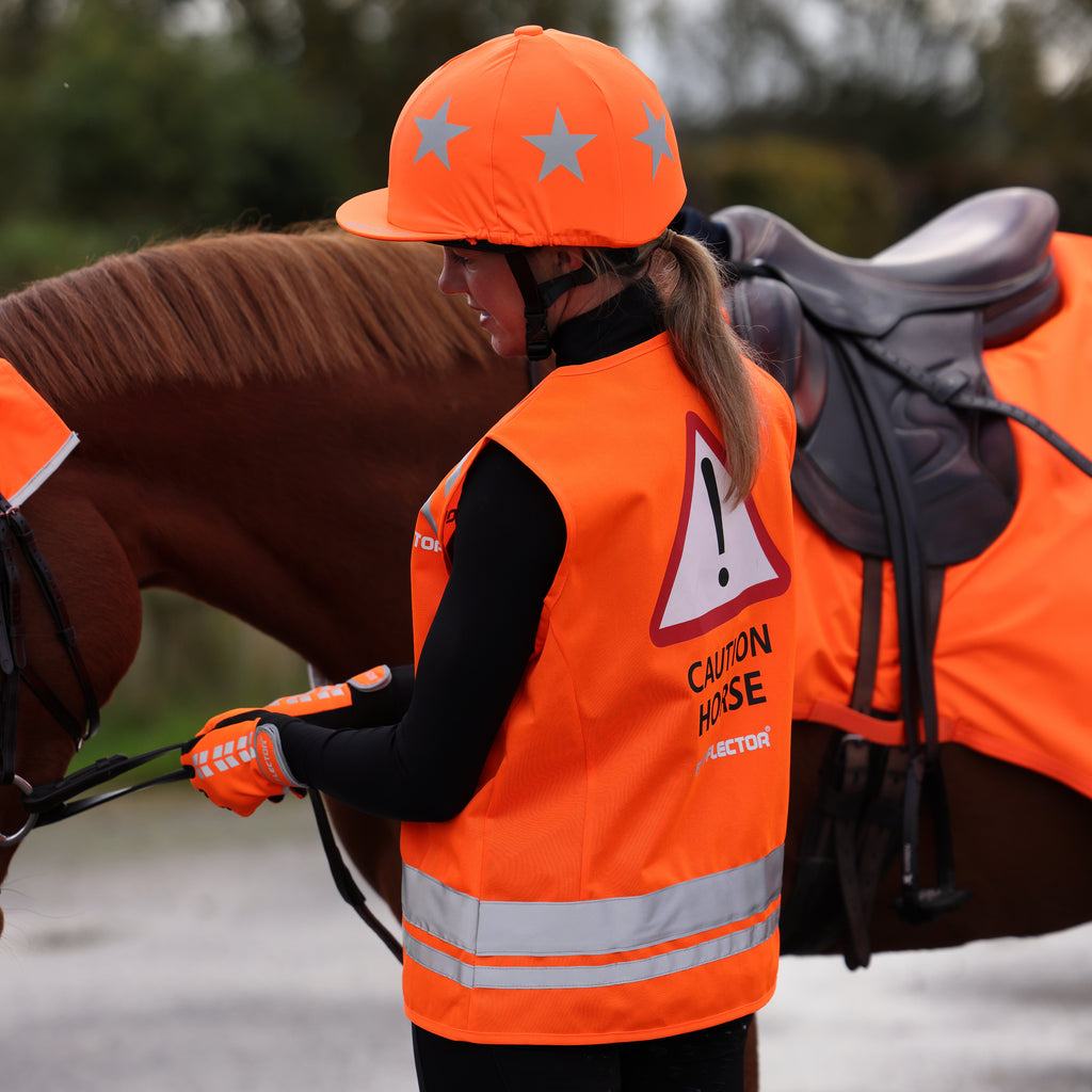 Shires Equi-Flector Hat Cover Orange