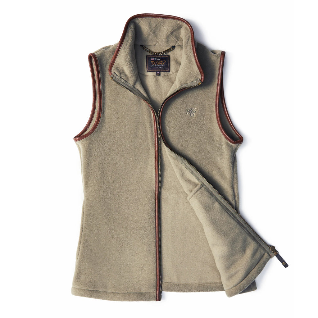 Holland Cooper Country Fleece Gilet - Sage