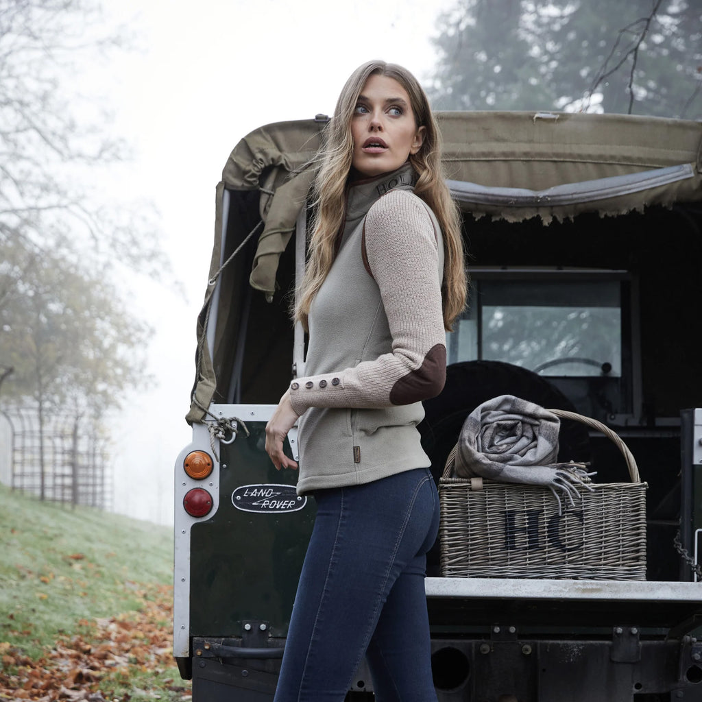 Holland Cooper Country Fleece Gilet - Sage