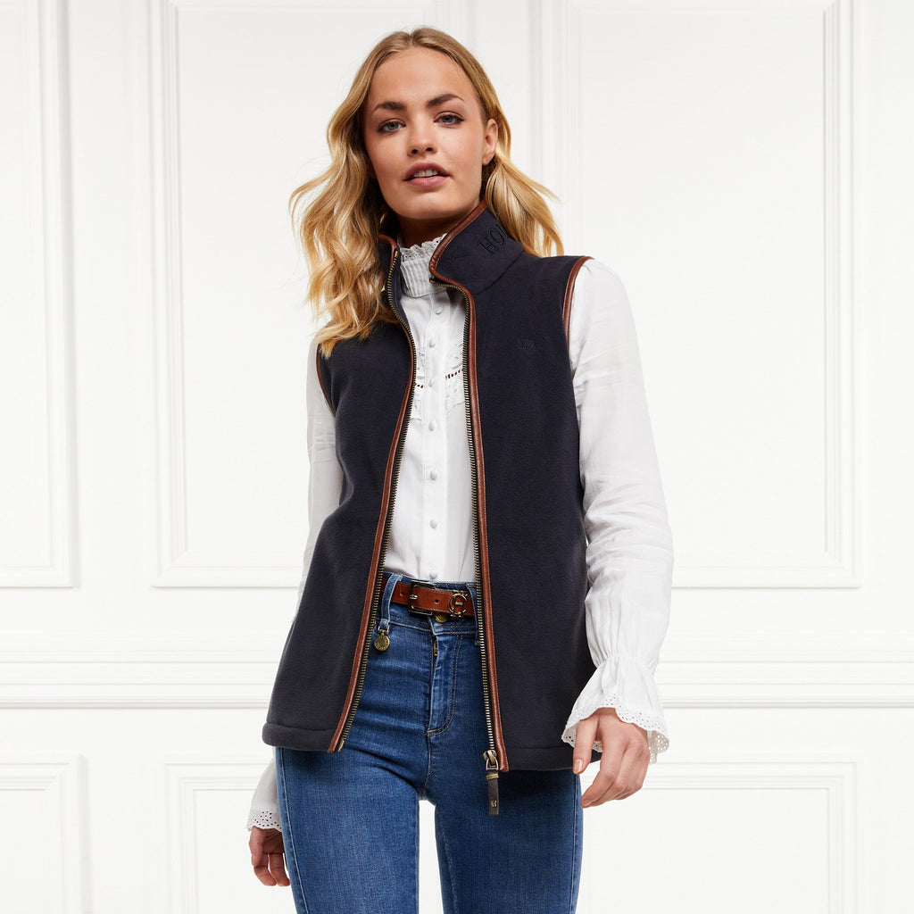 Holland Cooper Country Fleece Gilet - Ink Navy